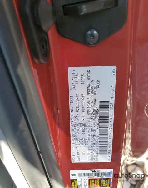 2015 Toyota Tacoma Access Cab from USA, damaged, VIN 5TFTX4CN7FX061403